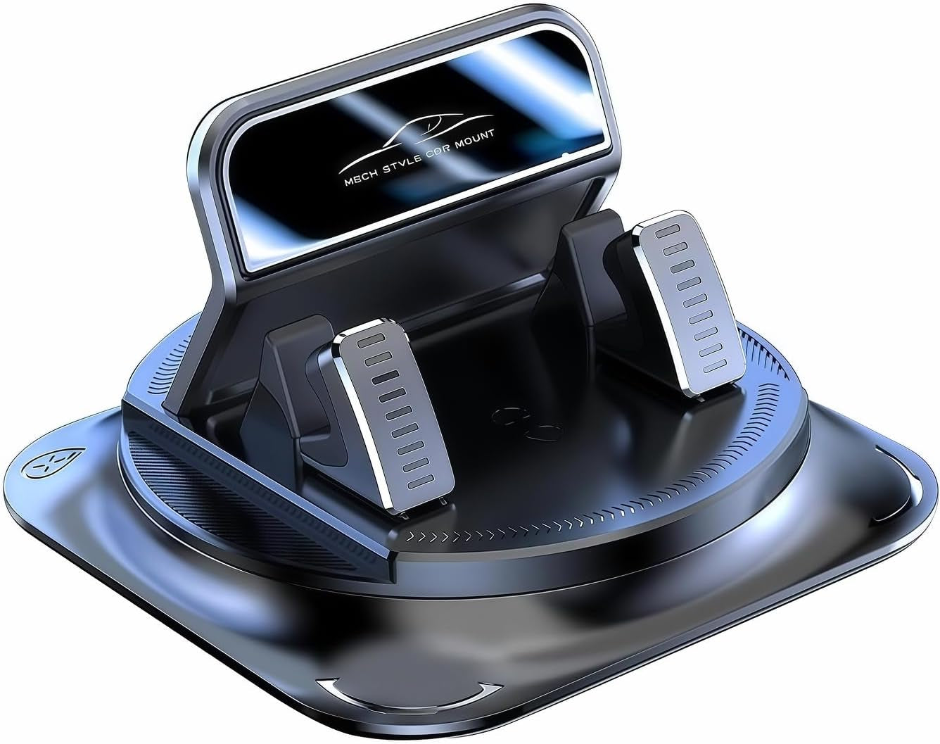 Car Phone Holder 360 Degree Rotation, Non-Slip Car Navigation Mount, Car Phone Mount with Double Layer Pad, Universal for Most Cars, Suvs, Trucks (Black)