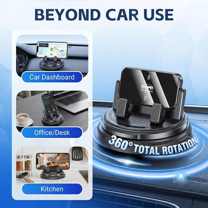 Car Phone Holder 360 Degree Rotation, 2026 New Non-Slip Dashboard Cell Phone Holder, Universal Car Phone Mount Stand for Best Navigation and Viewing (1 Pcs)